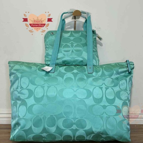 💚Coach Signature Fabric-Nylon Bag & Snap Pouch💚 - Picture 2 of 16